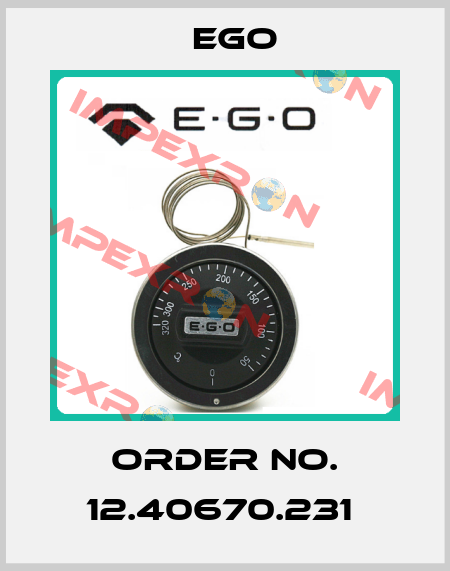 Order No. 12.40670.231  EGO