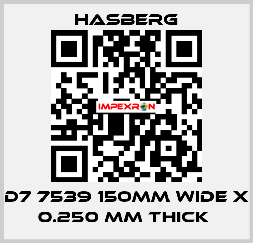 D7 7539 150MM WIDE X 0.250 MM THICK  Hasberg