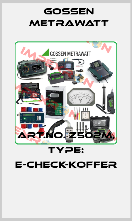 Art.No. Z502M, Type: E-CHECK-Koffer  Gossen Metrawatt