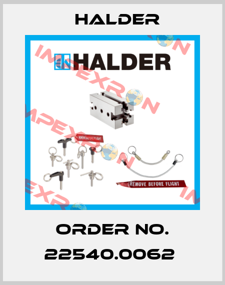 Order No. 22540.0062  Halder
