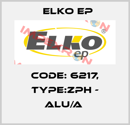 Code: 6217, Type:ZPH - ALU/A  Elko EP