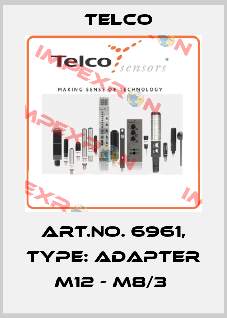 Art.No. 6961, Type: Adapter M12 - M8/3  Telco