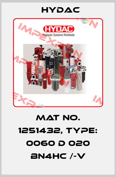 Mat No. 1251432, Type: 0060 D 020 BN4HC /-V Hydac