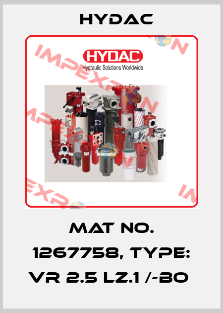 Mat No. 1267758, Type: VR 2.5 LZ.1 /-BO  Hydac