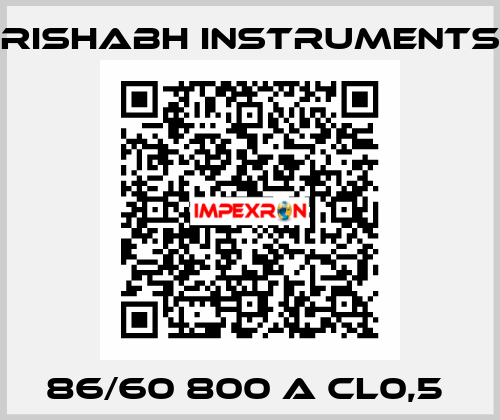 86/60 800 A CL0,5  Rishabh Instruments