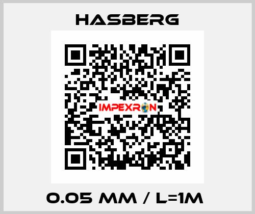 0.05 mm / L=1m  Hasberg