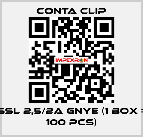 SSL 2,5/2A GNYE (1 box = 100 pcs) Conta Clip