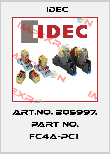Art.No. 205997, Part No. FC4A-PC1  Idec