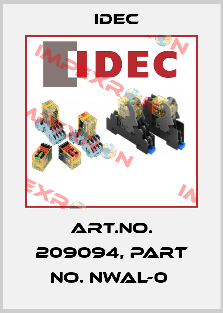 Art.No. 209094, Part No. NWAL-0  Idec