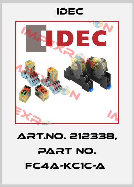 Art.No. 212338, Part No. FC4A-KC1C-A  Idec