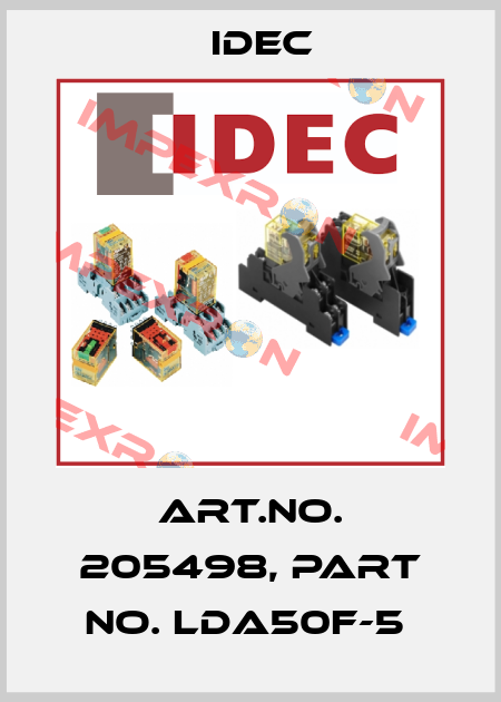 Art.No. 205498, Part No. LDA50F-5  Idec