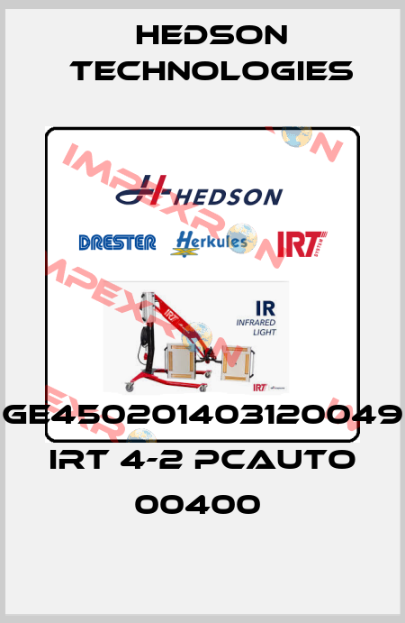 GE450201403120049 IRT 4-2 PCAUTO  00400  Hedson Technologies