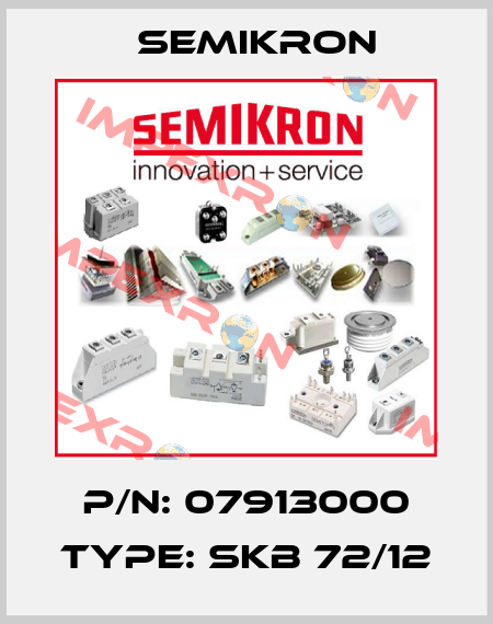 P/N: 07913000 Type: SKB 72/12 Semikron