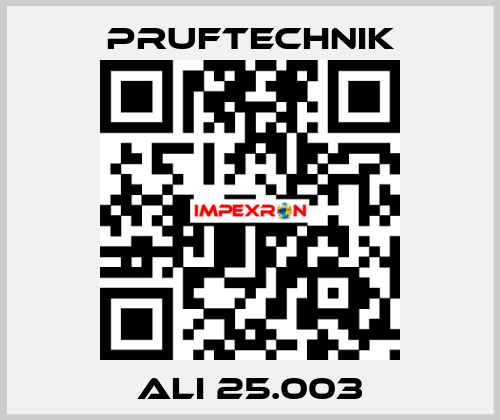 ALI 25.003 Pruftechnik