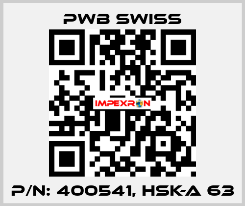 P/N: 400541, HSK-A 63 PWB Swiss