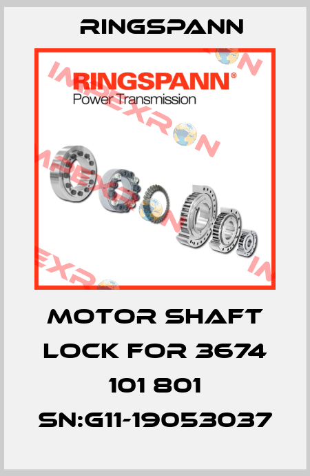 MOTOR SHAFT LOCK for 3674 101 801 SN:G11-19053037 Ringspann