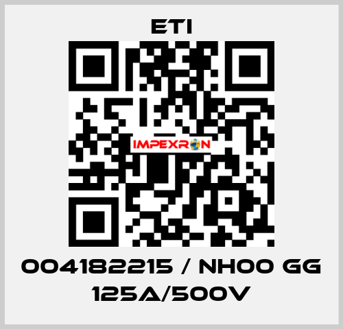 004182215 / NH00 gG 125A/500V Eti