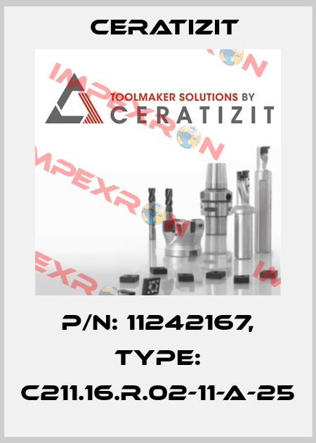 P/N: 11242167, Type: C211.16.R.02-11-A-25 Ceratizit