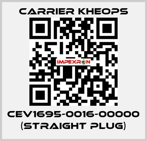 CEV1695-0016-00000 (straight plug) Carrier Kheops