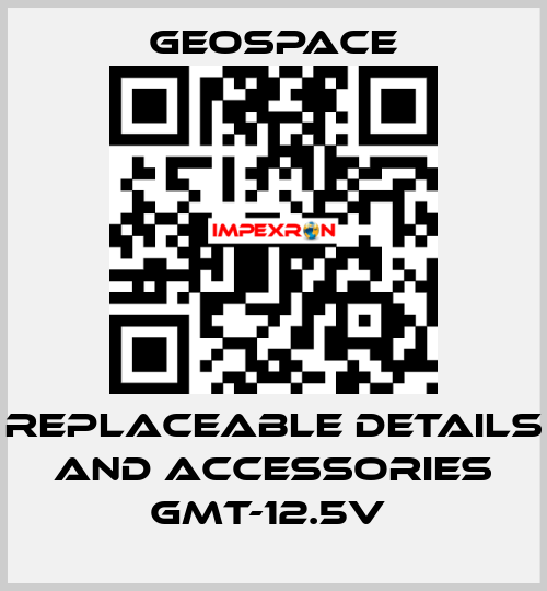 REPLACEABLE DETAILS AND ACCESSORIES GMT-12.5V  GeoSpace