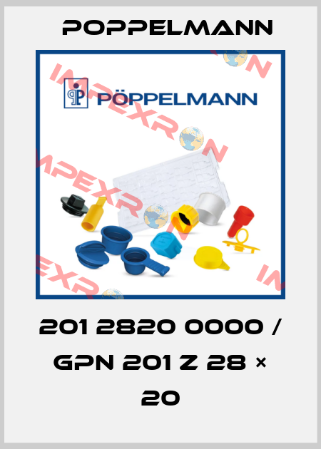 201 2820 0000 / GPN 201 Z 28 × 20 Poppelmann