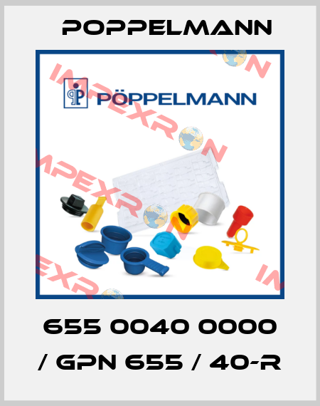655 0040 0000 / GPN 655 / 40-R Poppelmann
