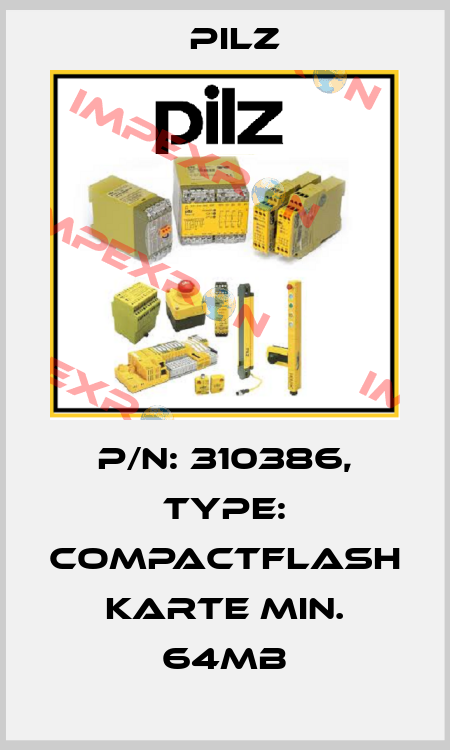 p/n: 310386, Type: CompactFlash Karte min. 64MB Pilz