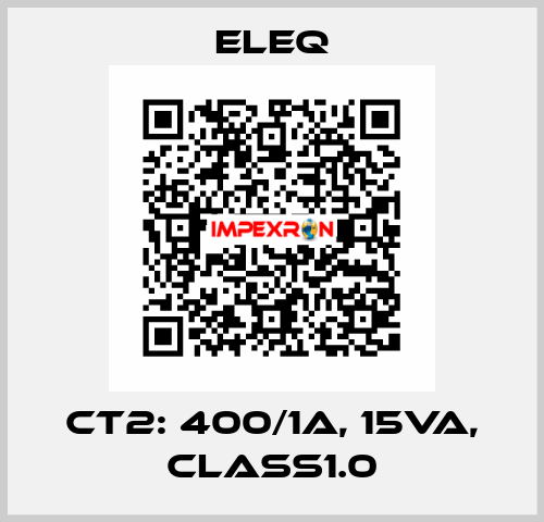CT2: 400/1A, 15VA, Class1.0 ELEQ
