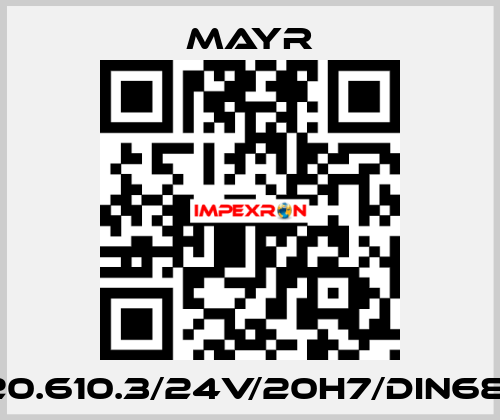 6/820.610.3/24V/20H7/DIN6885-1 Mayr