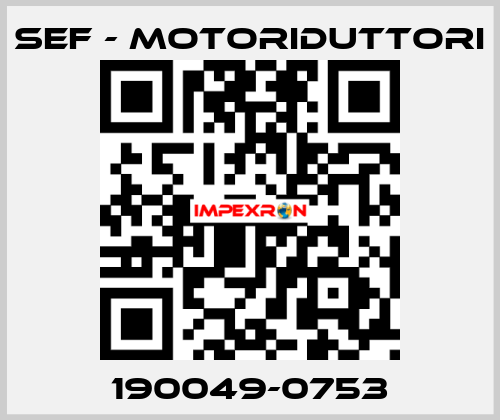 190049-0753 SEF - MOTORIDUTTORI