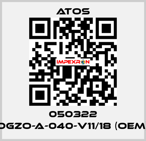 050322 DGZO-A-040-V11/18 (OEM) Atos