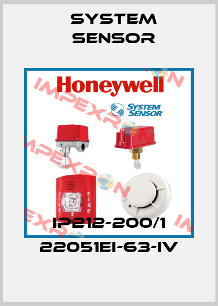 IP212-200/1 22051EI-63-IV System Sensor