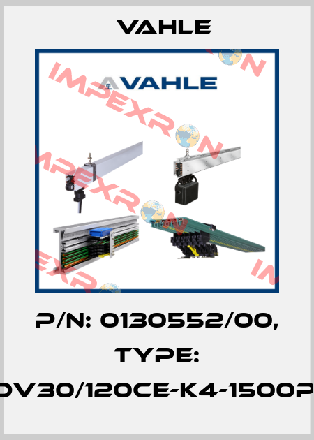 P/n: 0130552/00, Type: DT-UDV30/120CE-K4-1500PE-AA Vahle