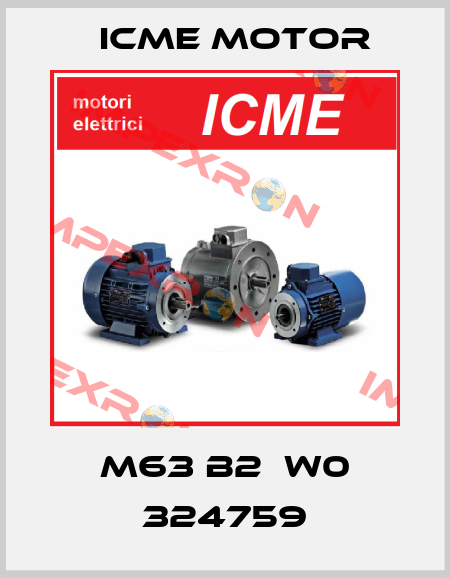 M63 B2  W0 324759 Icme Motor
