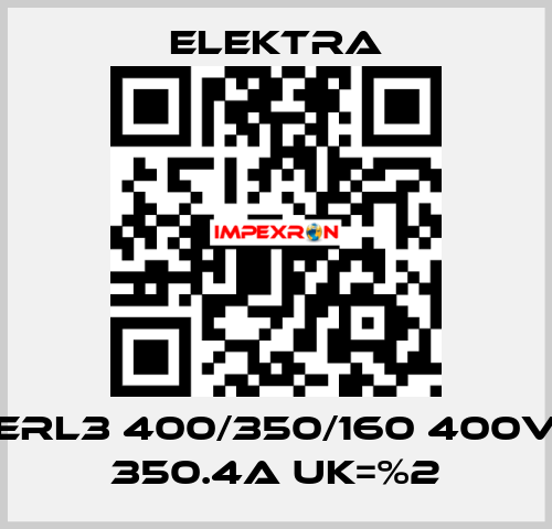 ERL3 400/350/160 400V 350.4A Uk=%2 ELEKTRA