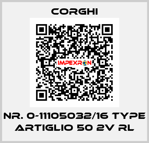 Nr. 0-11105032/16 Type ARTIGLIO 50 2V RL Corghi