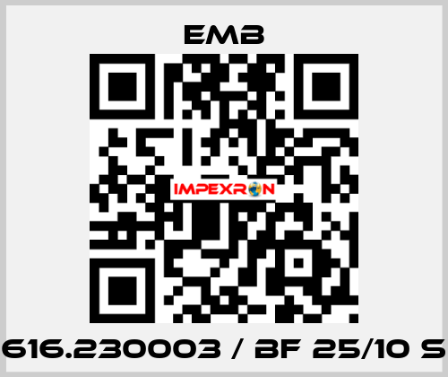 616.230003 / BF 25/10 S Emb