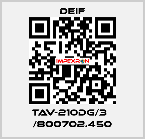 TAV-210DG/3   /800702.450 Deif