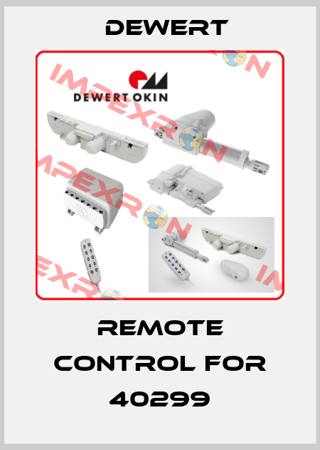 remote control for 40299 DEWERT