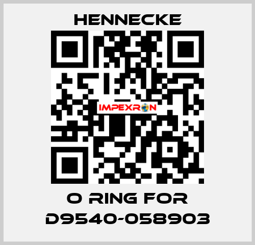 O Ring for D9540-058903 Hennecke