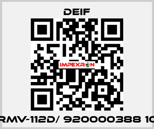 RMV-112D/ 920000388 10 Deif