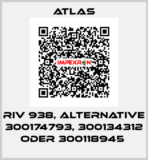 RIV 938, alternative 300174793, 300134312 oder 300118945  Atlas