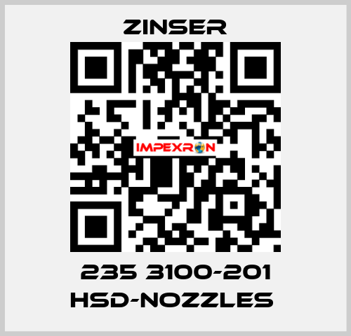 235 3100-201 HSD-nozzles  Zinser