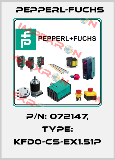 P/N: 072147, Type: KFD0-CS-EX1.51P Pepperl-Fuchs