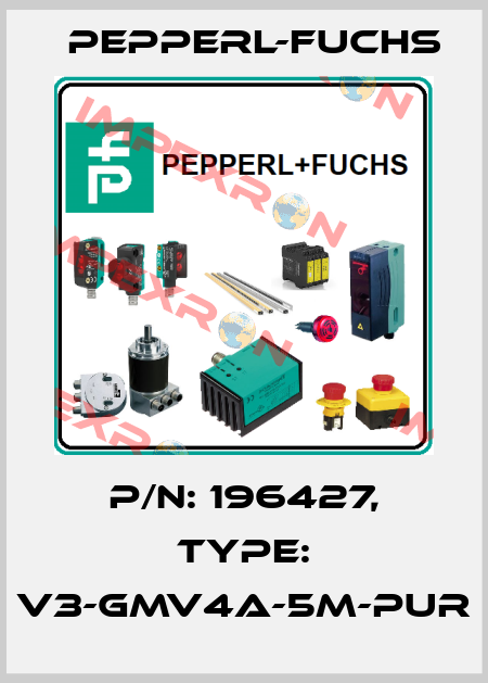 p/n: 196427, Type: V3-GMV4A-5M-PUR Pepperl-Fuchs