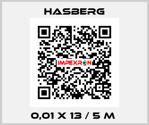 0,01 X 13 / 5 M  Hasberg