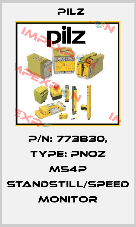 p/n: 773830, Type: PNOZ ms4p standstill/speed monitor Pilz