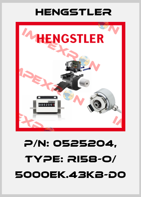 p/n: 0525204, Type: RI58-O/ 5000EK.43KB-D0 Hengstler