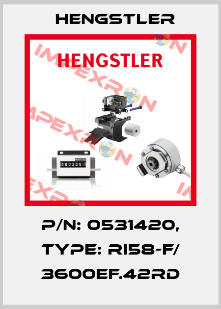 p/n: 0531420, Type: RI58-F/ 3600EF.42RD Hengstler