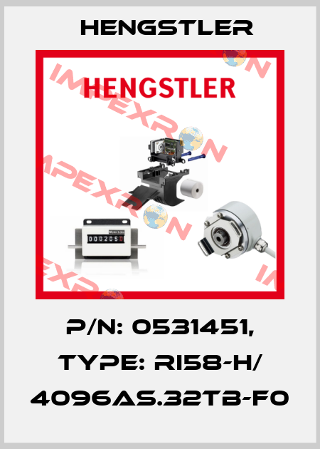 p/n: 0531451, Type: RI58-H/ 4096AS.32TB-F0 Hengstler